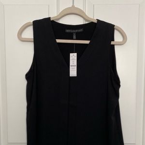 WHBM black pleated top